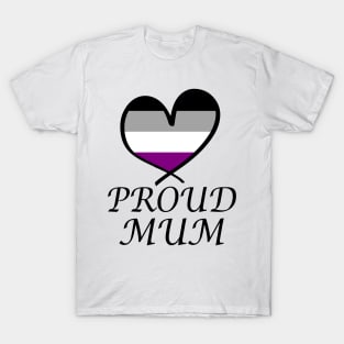 Proud Mum LGBT Gay Pride Month Asexual Flag T-Shirt